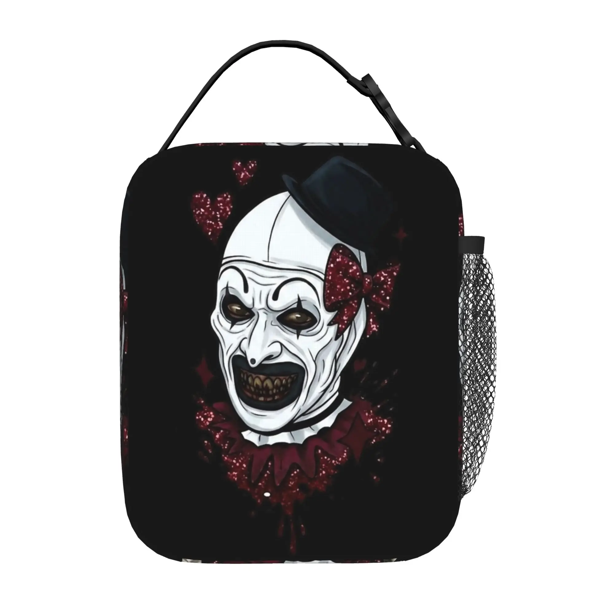 Terrifiers Christmas Santa Scary Clown Thermal Insulated Lunch Bags for Office Halloween Bento Box Thermal Cooler Lunch Box