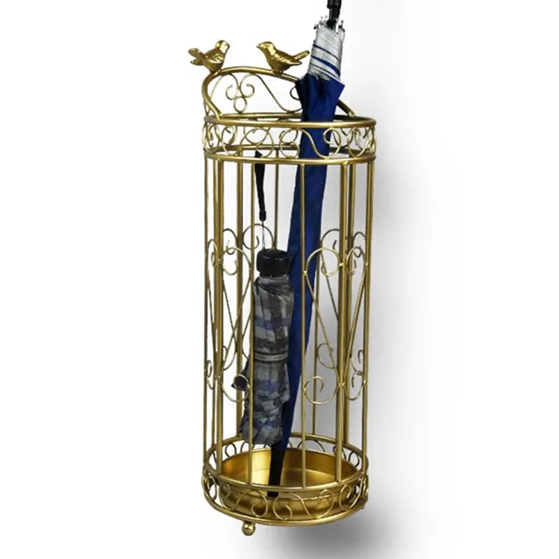 

Модный элегантный металлический держатель для хранения зонтов, полая водонепроницаемая подставка для зонтов, ведро для домашнего отеля, высокое качество