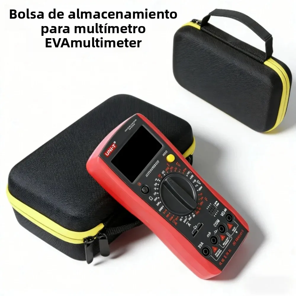 Estuche de almacenamiento para multímetro EVA, resistente al agua y a los golpes, con bolsillo de malla para multímetro digital Fluke F117C/F17B+F115C, funda de transporte