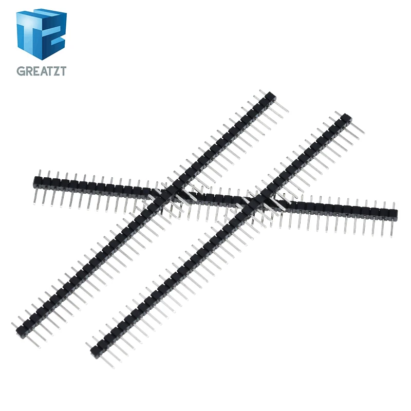 10pcs 40 Pin 1x40 Single Row Male 2.54 Breakable Pin Header Connector Strip for Arduino Black image 6