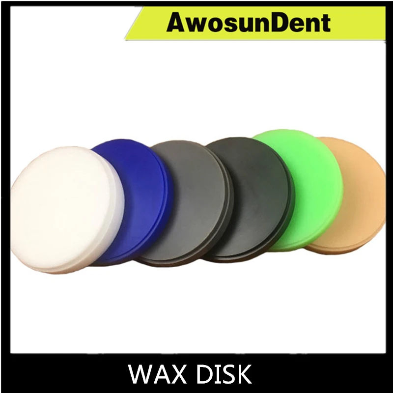 Green Yellow Wax Disk Dental Supplies CAD CAM Milling Block Blue White Gray Color 98 Wax Blank Lab Material