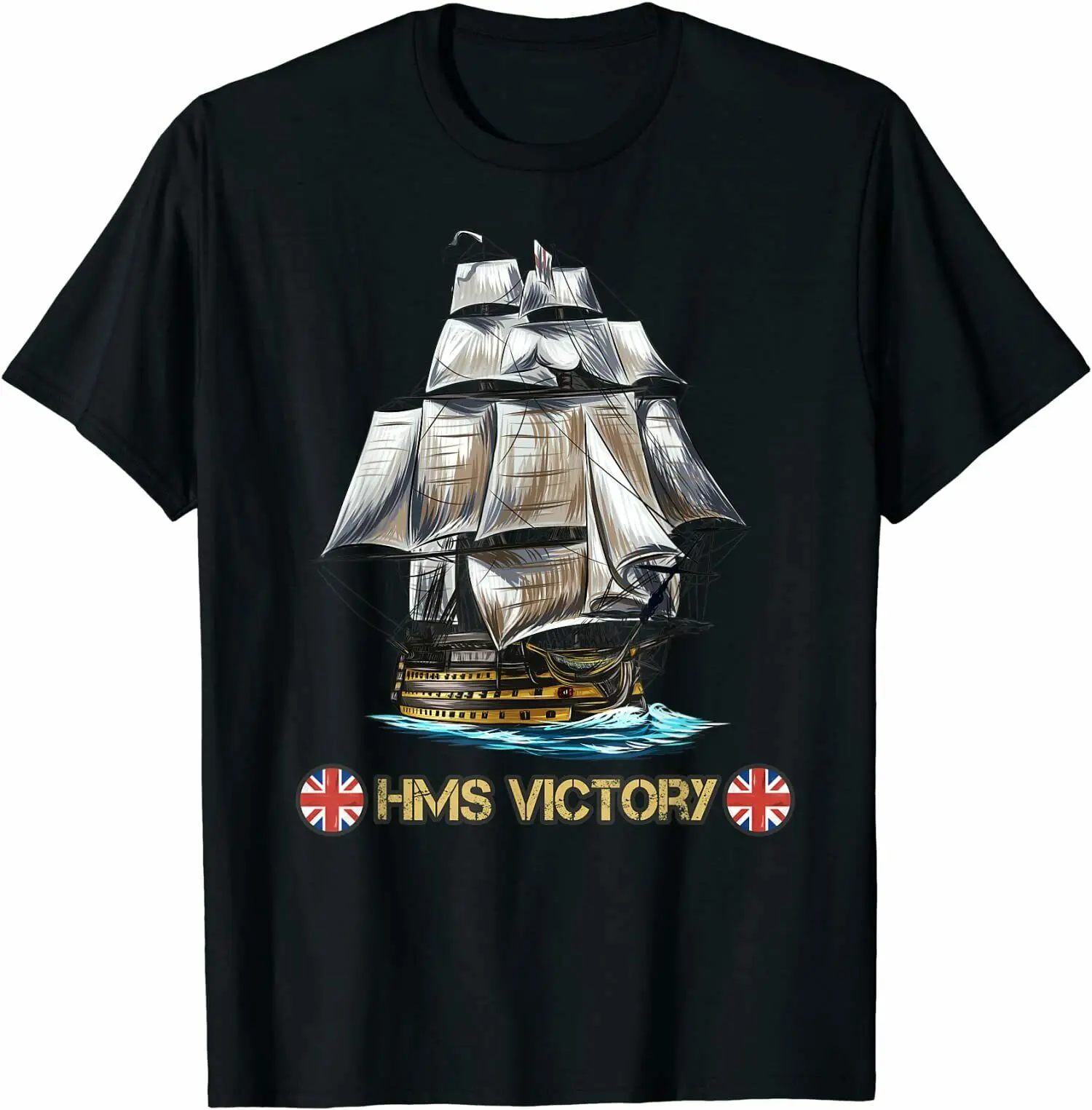 

Great Britain Royal Naval Ship Of The Line HMS Victory T-Shirt Breathable Top, Loose Casual Mens T-shirt S-3XL