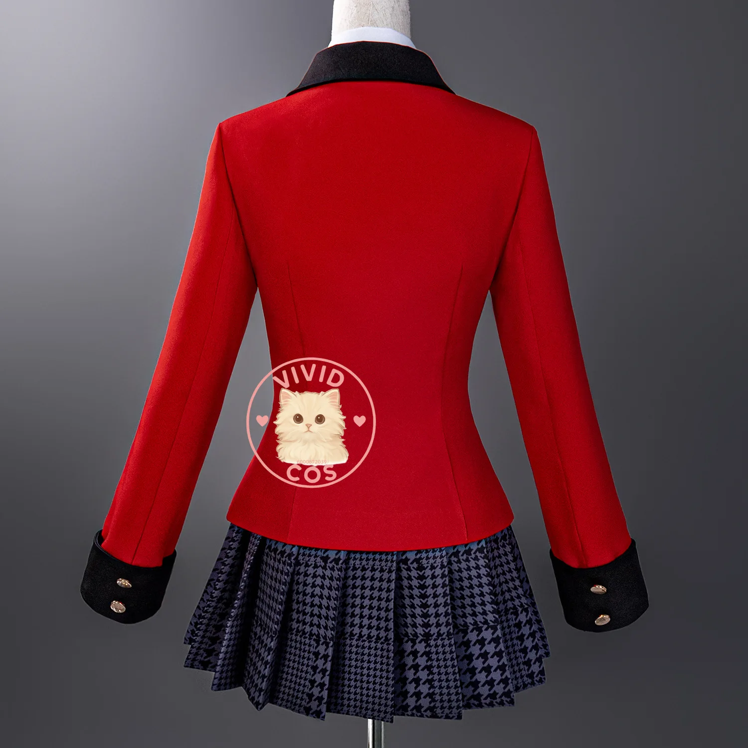 Kakegurui Anime Yumeko Jabami Cosplay Costume Role Playing High Quality Red Uniform Suits for Women Comic Con Halloween Party