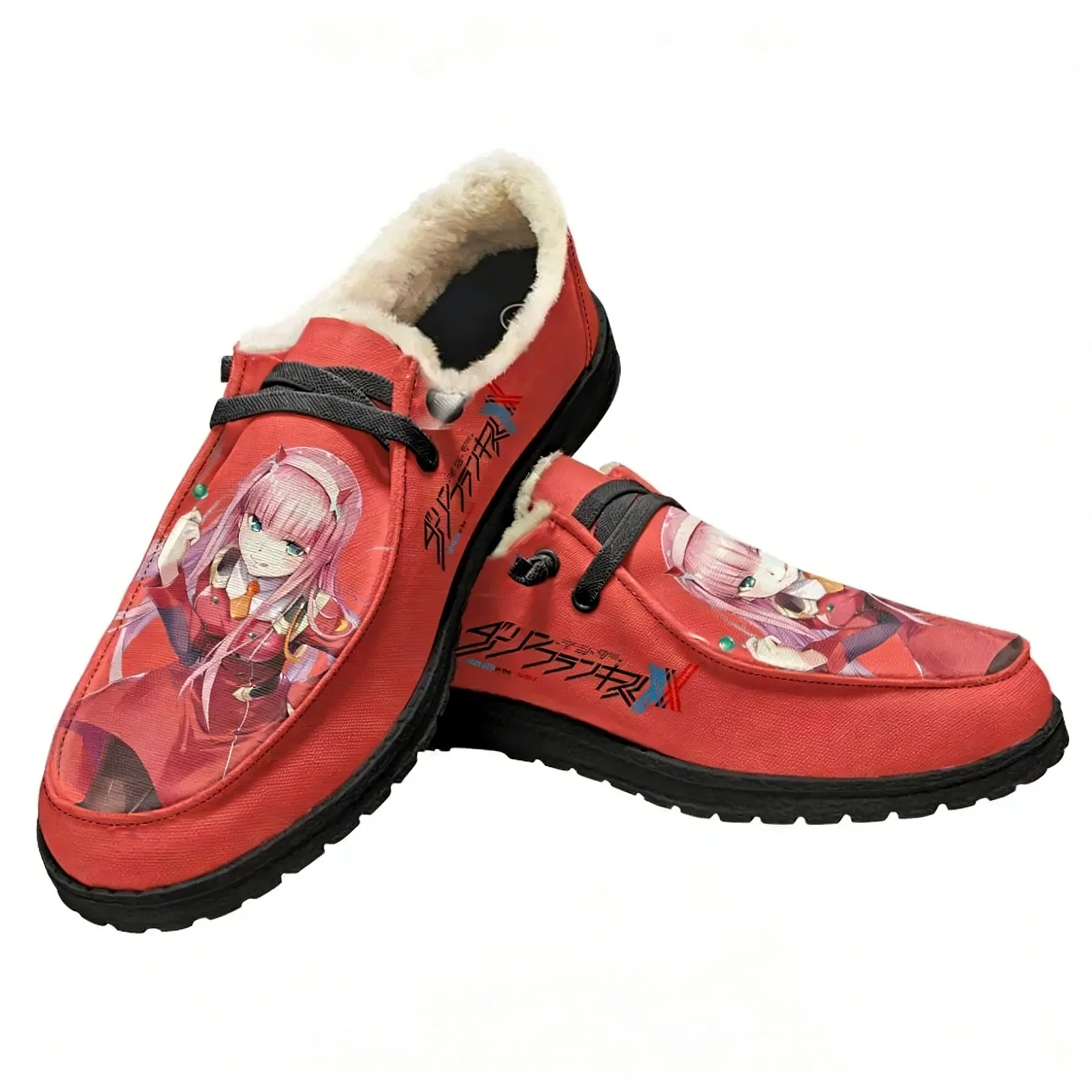 

DARLING in the FRANXX Casual Shoes Plush Flat Shoe Men Woman Breathable Casual Outdoor Lightweight Footwear Custom Made Shoe