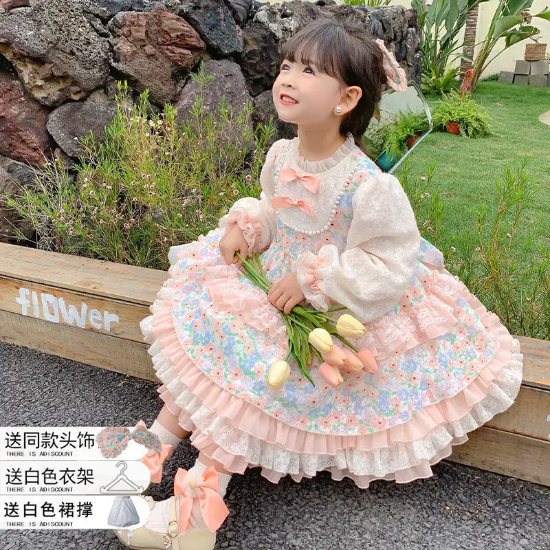 Girl Princess Lolita dress 2023 new little girl dress senior sense large child skirt