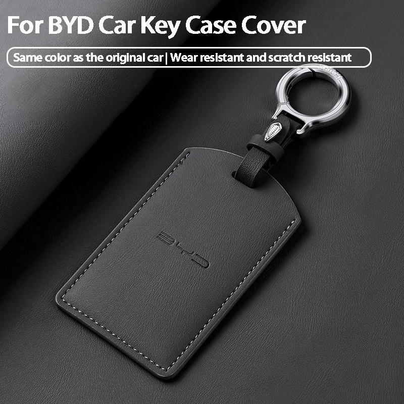 

Кожаный чехол для ключей от машины для BYD Dolphin Surf Dolphin Mini Han Sealion 8 Seal U Qin PLUS, чехол для ключей, брелок