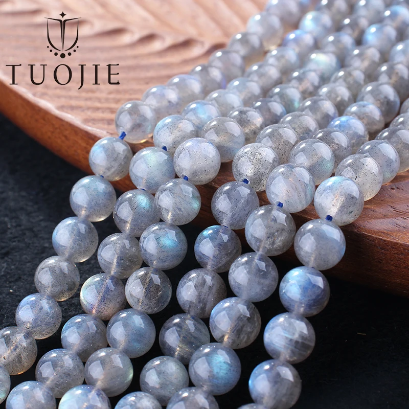 

6 8 10mm Natural 7A Labradorite Stone Iridescent Beads Spacer Smooth Bead for Jewelry Making DIY Bracelet Accessories As Gift