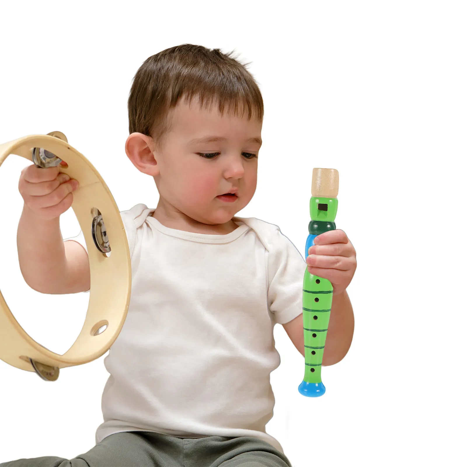 6-Hole Wooden Flute for Beginners – Colorful Recorder Instrument for Music Learning & Hand Coordination