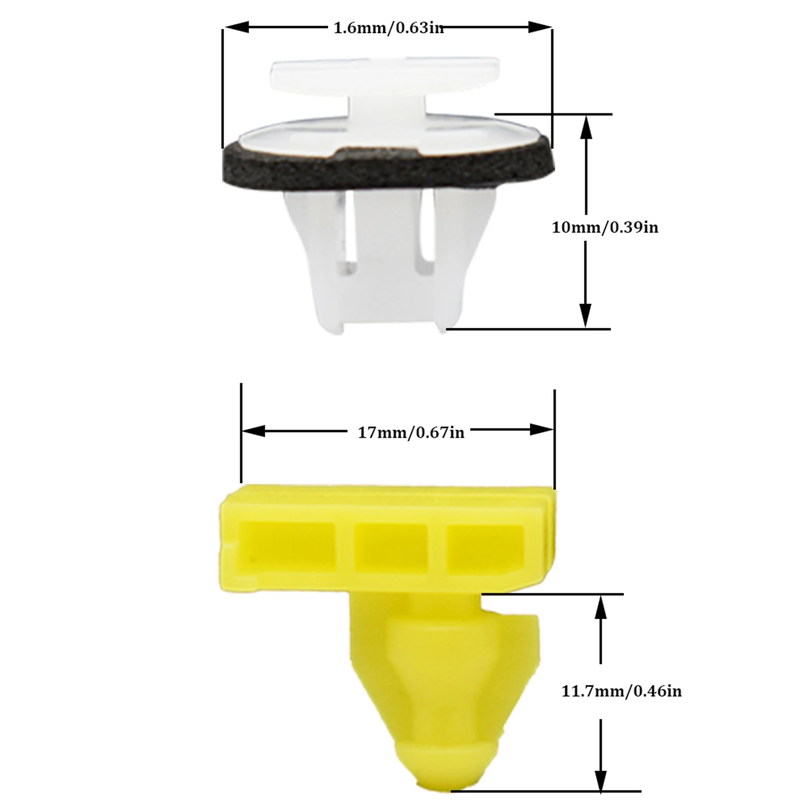 Ensemble de clips de garniture d'arc de roue pour pare-chocs automatique, contour d'aile latéral avant et arrière, Nissan Juke, X-Trail, Murano 76847-JG00A, 76882-JG10A, 20 pièces