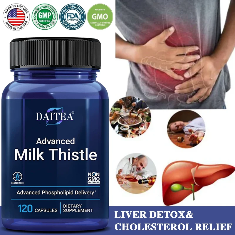 Liver Detox Supplement - Helps Cleanse The Liver, Boost Metabolism and Improve Digestion - Milk Thistle Extract Capsules