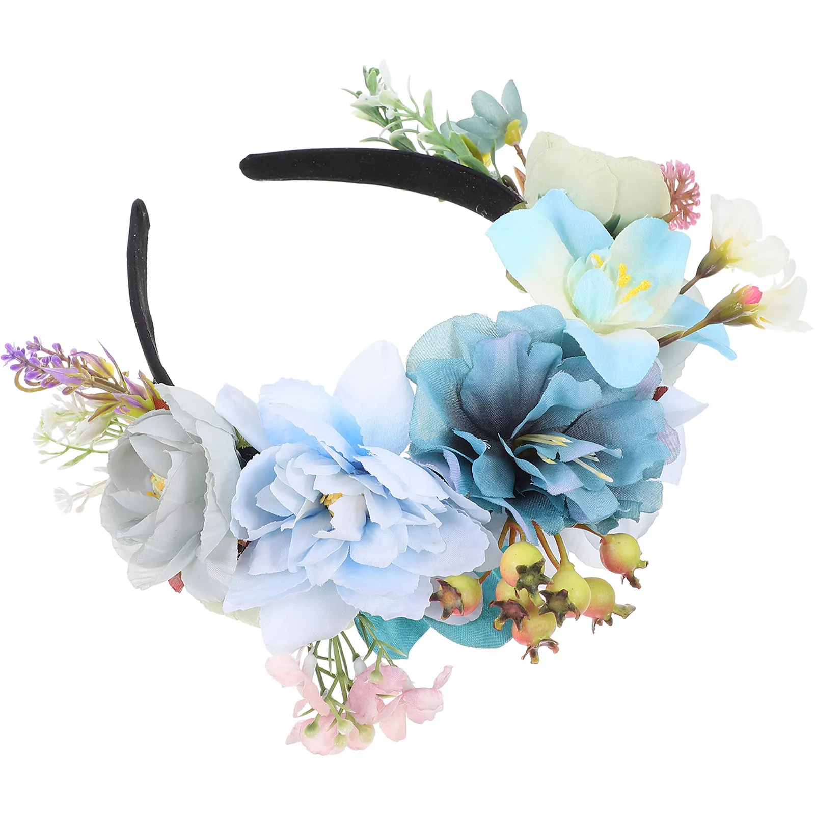 

Flower Headband Adult Women Trendy Fabric Hairband Wedding Party Valentines Day Photo Prop Hair Accessories Womens Headbands