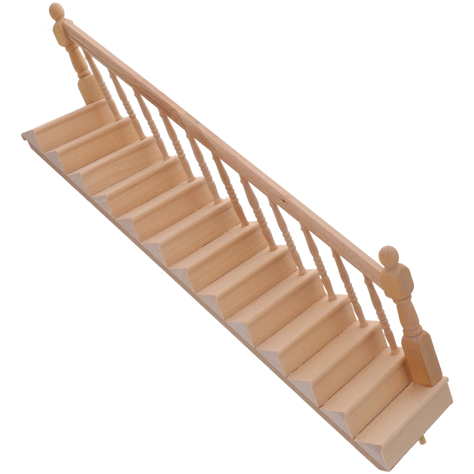 Furniture Handrail Stairs Baby Boys House Home Decor Wooden Miniature for Garden