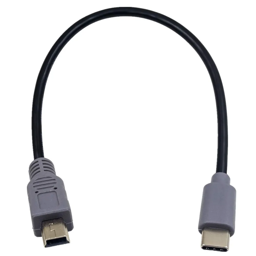 Adaptador OTG para carga y transferencia de datos, convertidor de enchufe macho tipo C 3,1 a Mini micro USB de 5 pines B, Cable de datos de plomo