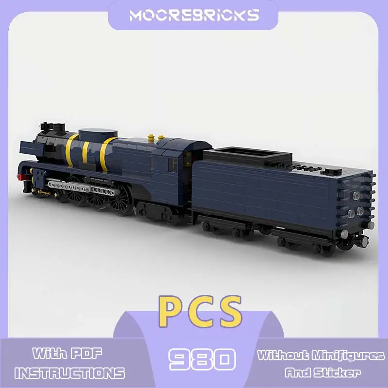 High Speed Express 8 Wide R771 Assembly Building Blocks Set Locomotive Rolling Stock Carriage Model High-tech Bricks Kids Toy