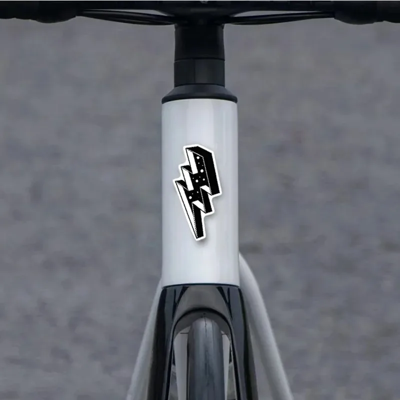 

1Pair Black Lightning Bicycle Frame Stickers DIY MTB Bike Top Tube Handlebars Fork Waterproof Vinyl Decal Motorcycle Accessories