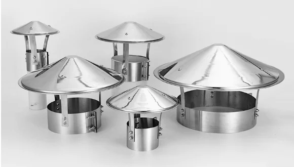 1pcs 75-160mm Stainless Steel Chimney Cap Pipe Diameter Windproof Mushroom Design for Effective Rain Protection