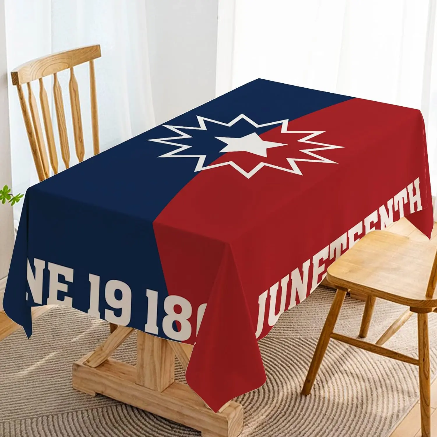 Juneteenth Tablecloths June 19 1865 African American Independence Day Freedom Celebration Party Table Cloths Dining Table Decor