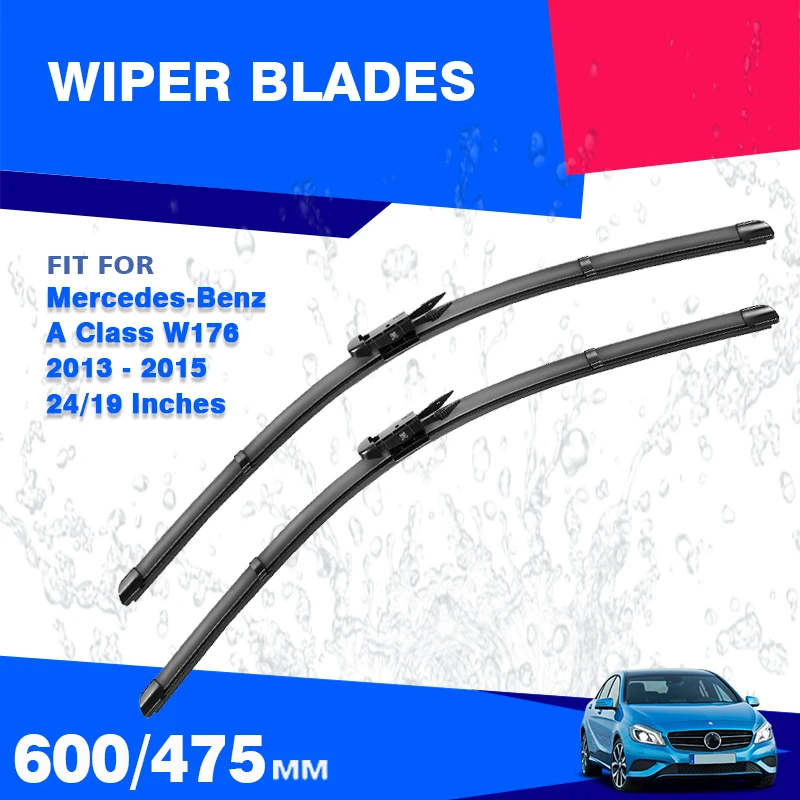 Front Wiper Blades For Mercedes Benz A Class W176 2013 2014 2015 AMG A Klasse A200 A180 A160 A45 Brushes Cutter Accessories