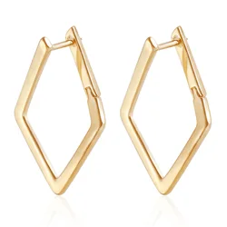 New Fashion Trend Earrings Korean Earrings Version of Simple Geometric Quadrilateral Design Earrings Party Jewelry for Women