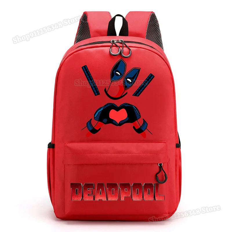 Deadpool & Wolverine Kids Backpack Back To School Bookbag Marvel Cartoon Print Schoolbag Stationary Supplies Back Pack Bag Gift