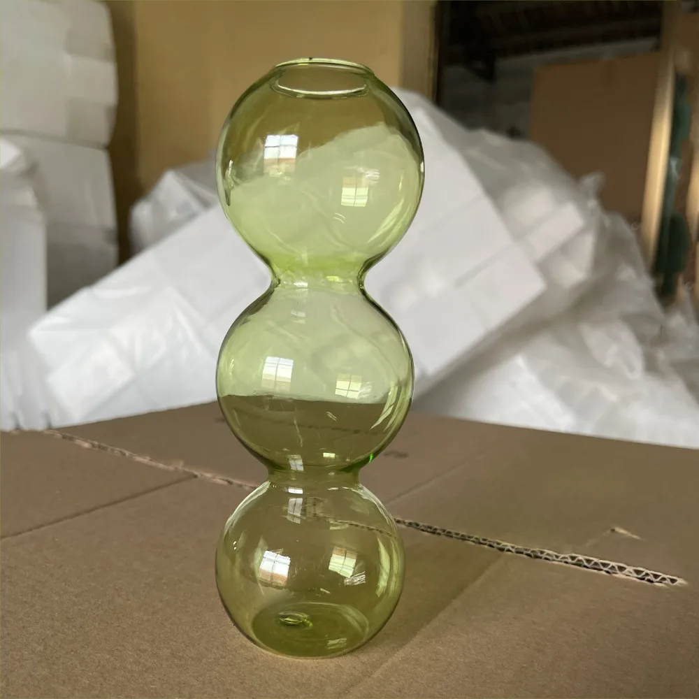 Crafts Romantic Glass Vase Simple Creative Hydroponic Flower Pot Modern Funny Spherical Flower Vase Dining Room