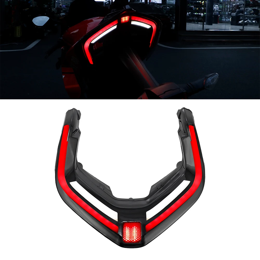 Motorcycle LED Tail Light E-Marked DOT Rear Brake Light Stop lamp 12V For DUCATI PANIGALE V2/V4/V4S/V4R 2018 2019 2020 2021 2022