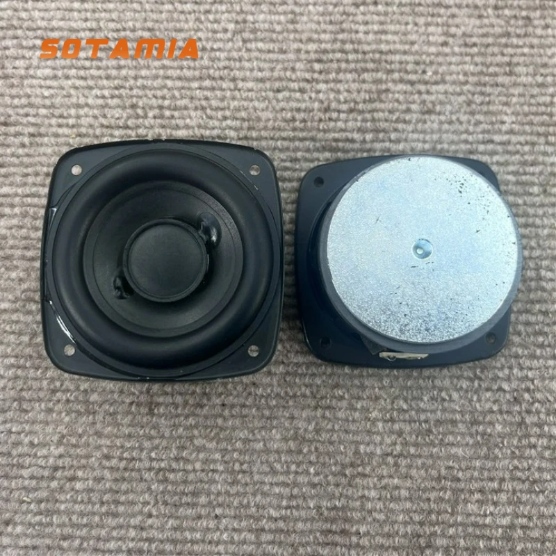 

SOTAMIA 2Pcs 3 inch mini bass audio speaker 6 ohm 20W rubber side long stroke subwoofer loudspeaker DIY Bluetooth speaker