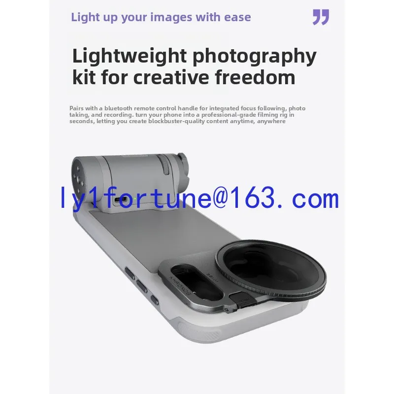 Suitable for iOS 17 Pro/Pro Max/Air phone holder shell, all inclusive silicone camera handle protective case.