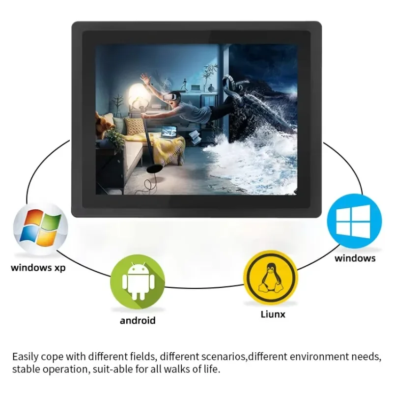 10.1 11.6 13.3 15.6 Embedded Tablet Computers Rugged IP65 Waterproof Lcd Monitor Fanless All In One Industrial Touch Panel Pc