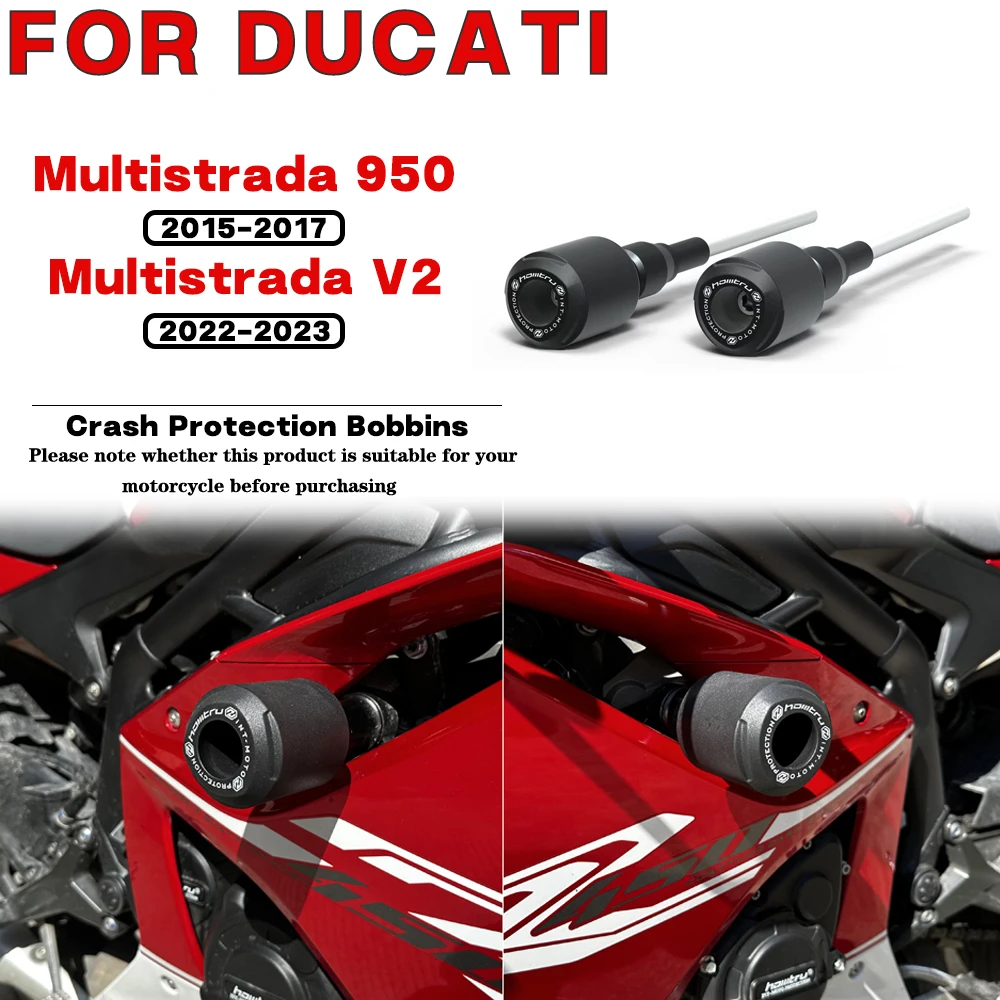 

For DUCATI Multistrada 950 2017-2021 Motorcycle Frame Crash Protection Sliders Falling Protector Kit Engine Protect Bobbins