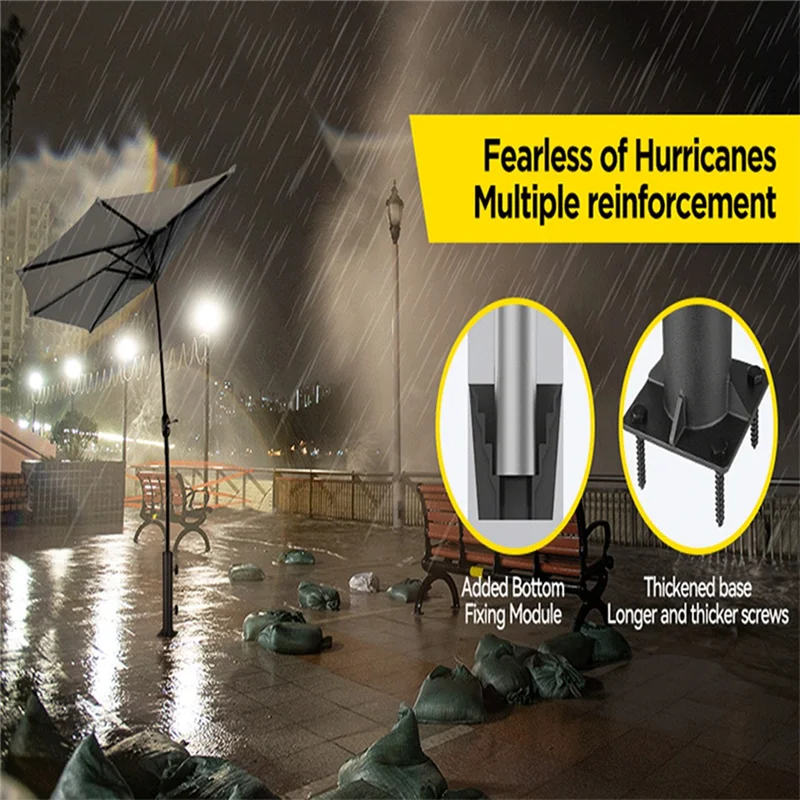 Patio Umbrella Base Stand Diameter Umbrella Stand Tube Bracket Deck Mount Umbrella Holder For Outside Garden Backyard Durable