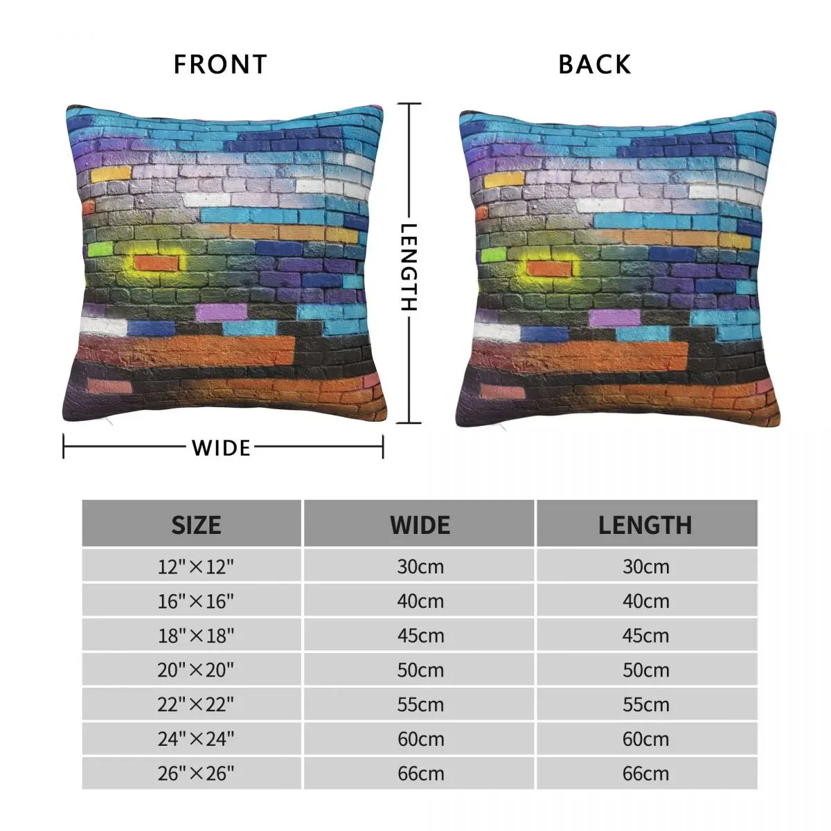 1Piece Pillowcase Cover For Bedroom guest room children's room recreational vehicle vacation home Tuya-colorful-bricks