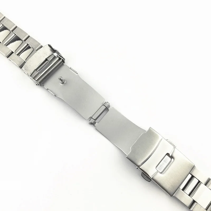 20mm 22mm 24mm 26mm 28mm Solid Stainless Steel Strap Double Safety Buckle Watchband Diving Metal Belt Bracelet Watch Accessories