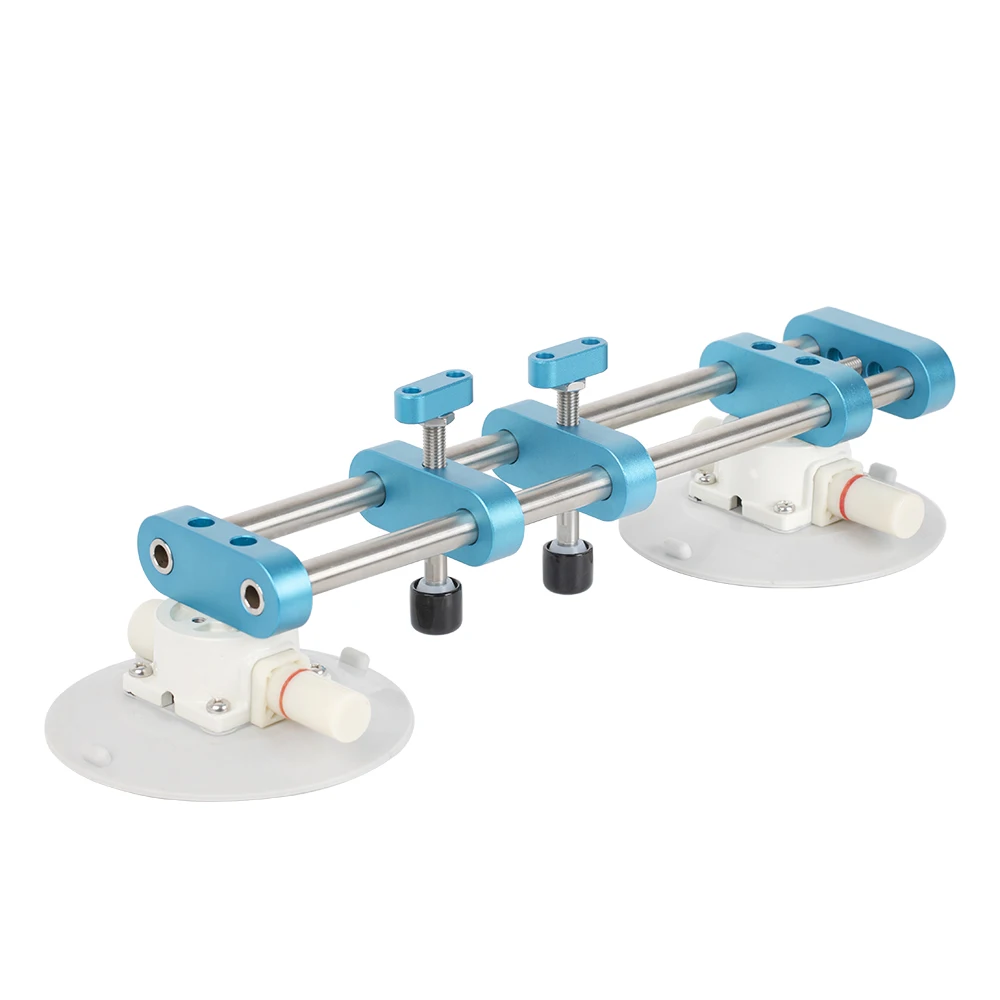 Granite Marble Stone Seam Setter Manual Vacuum Suction Cups for Slab Joining Leveling 6 Inch 150mm Dual Cups 100kg White Rubber