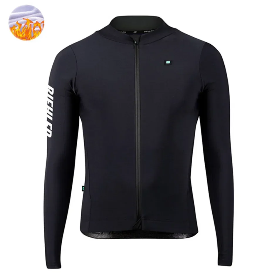 Biehler Winter Thermal Fleece Cycling Jersey Men Bike Long Sleeve Warm Tops Ropa Ciclismo Hombre Outdoor Sports Bicycle Jackets