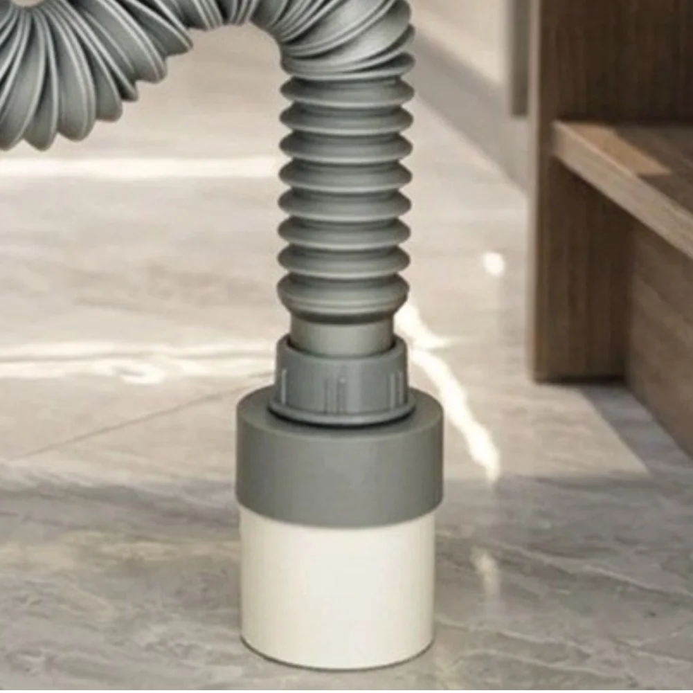 Plastic 75mm Anti-Overflow Drain Adapter for Sink Tool-Free Screw-In Design Fits 75 PVC Pipe Diameter Standard