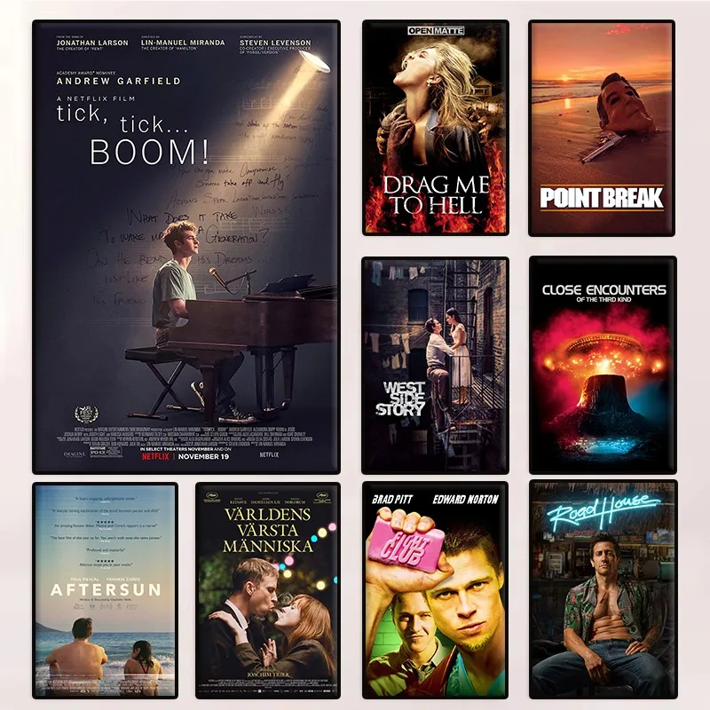 Klassischer Film-Vintage-Poster: Aftersun/Fight Club/Hereditary/The French Dispatch Leinwandgemälde Wandkunst Wohnzimmer Heimdekoration