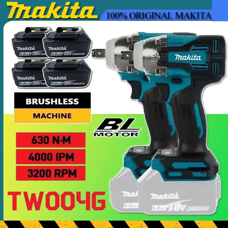 

Makita Drill Driver Rechargable 18V Battery TW004G 630N.m Brushless Screwdriver Machine Cordless Electric Screwdriver