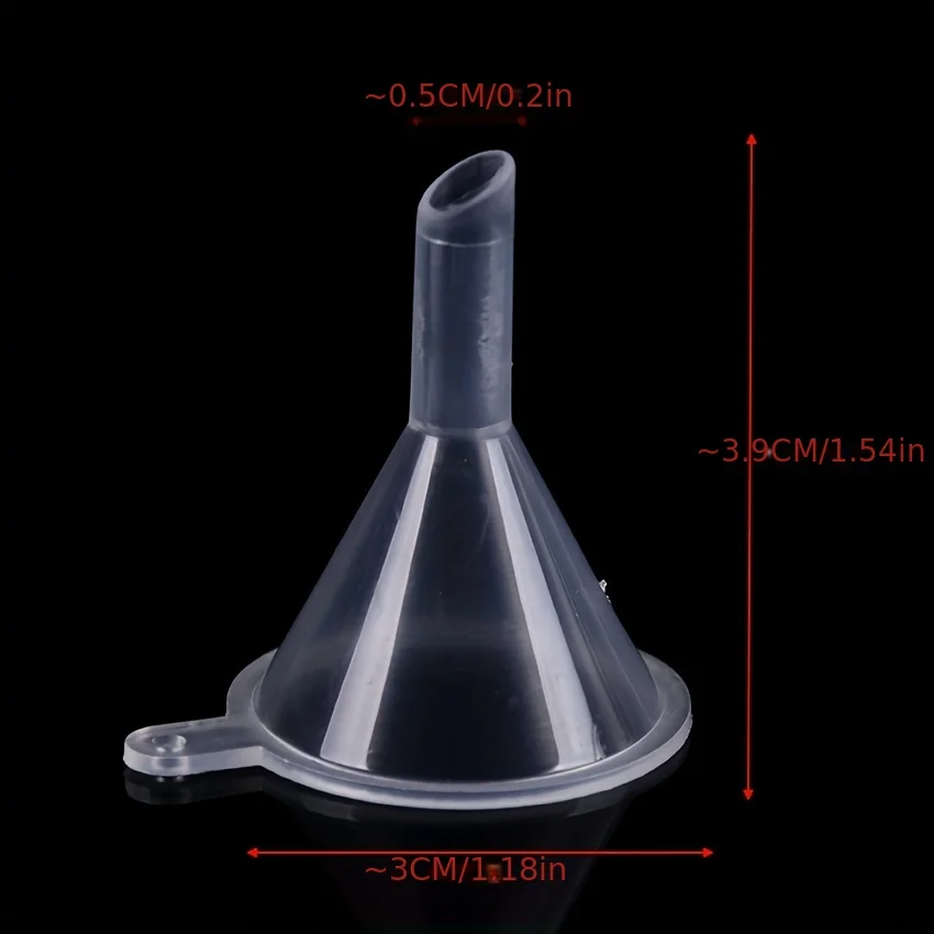 7 pcs/group, small plastic funnel, suitable for empty bottles filled with perfumes, mini liquids, essential oils