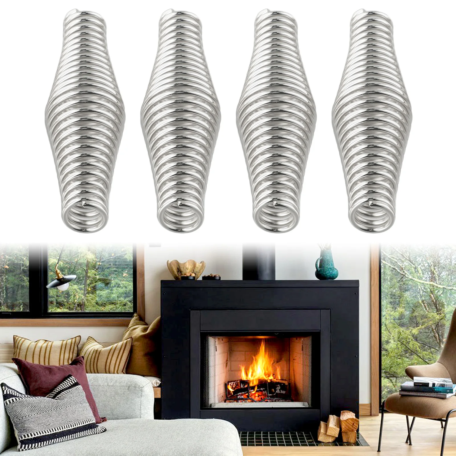 

4/8 шт. пружинные ручки из оцинкованной стали для гриля, дровяных печей и котлов