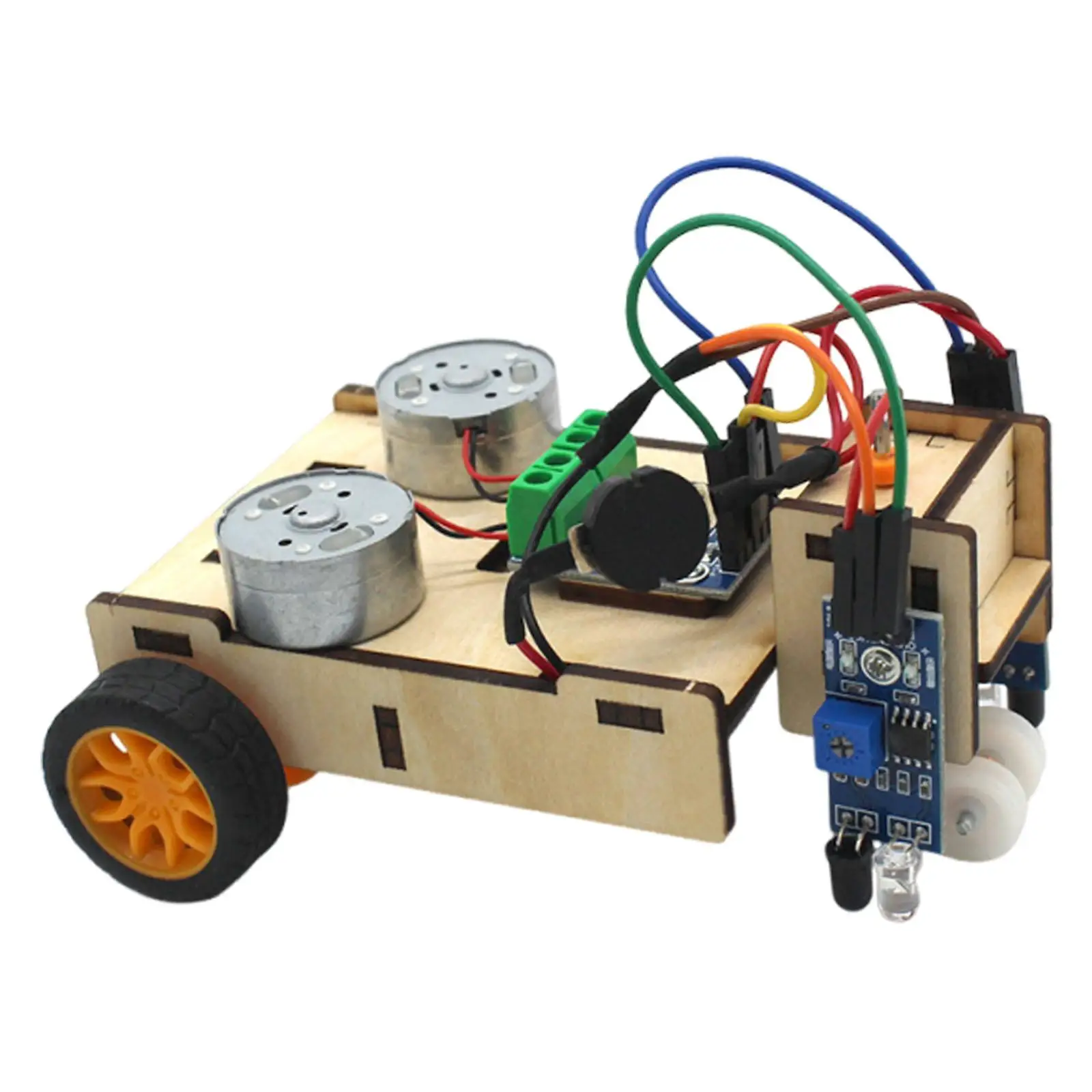 Zestaw do samodzielnego montażu robota śledzącego linie z instrukcją, akcesoriami dla uczniów, projekt naukowy STEM, zabawka edukacyjna.