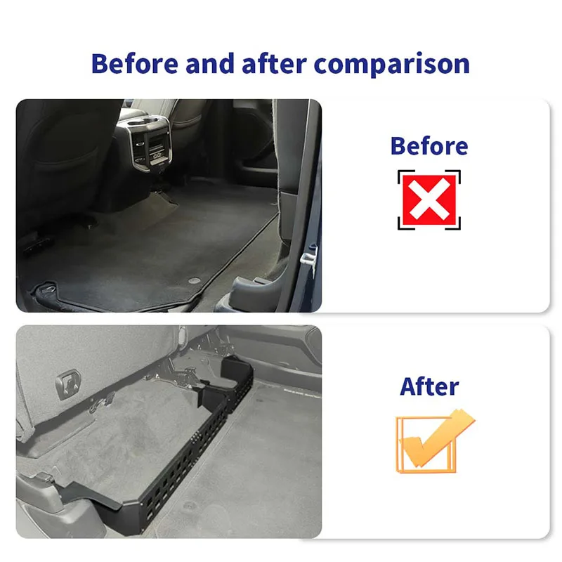 باوا مقاعد السيارة الخلفية تخزين توسيع الرف ل دودج رام 1500 2018 2019 2020 2021 2022 2023 2024 2025 اكسسوارات