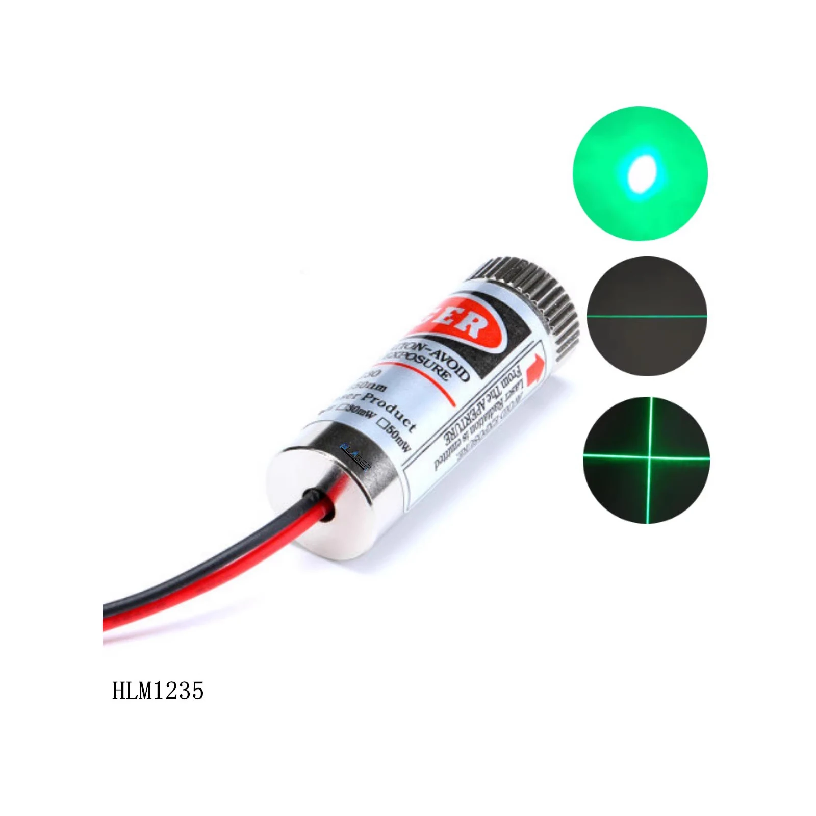 520nm 5mw/10mW/20mW Green Dot/Line/Cross Laser Module 12*35mm