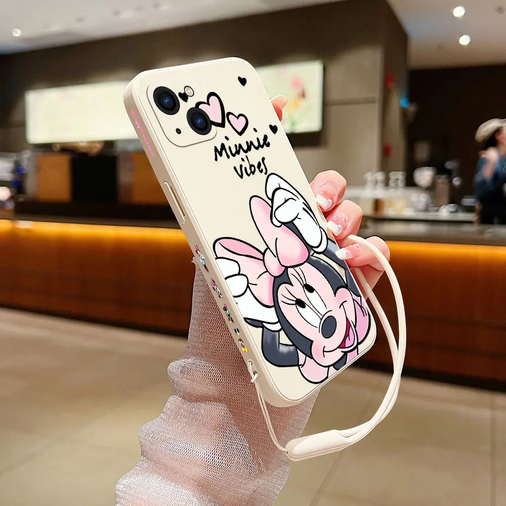 Cute Pink Minnies Mouse Phone Case For Samsung Galaxy S23 S22 S21 S20 Ultra Plus FE S10 S9 S10E Note 20 ultra 10 9 Plus Cover