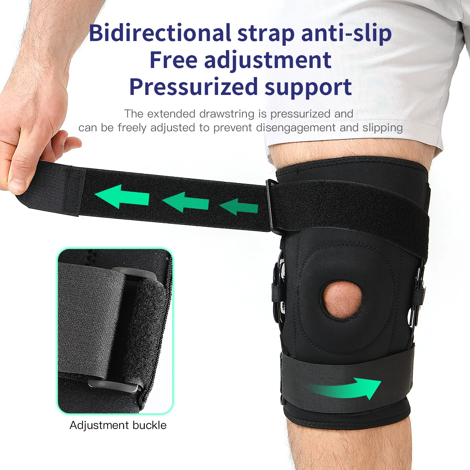 Hinged Knee Brace for Knee Pain Knee Support with Side Stabilizers Joint Pain Relief Arthritis Meniscus Tear