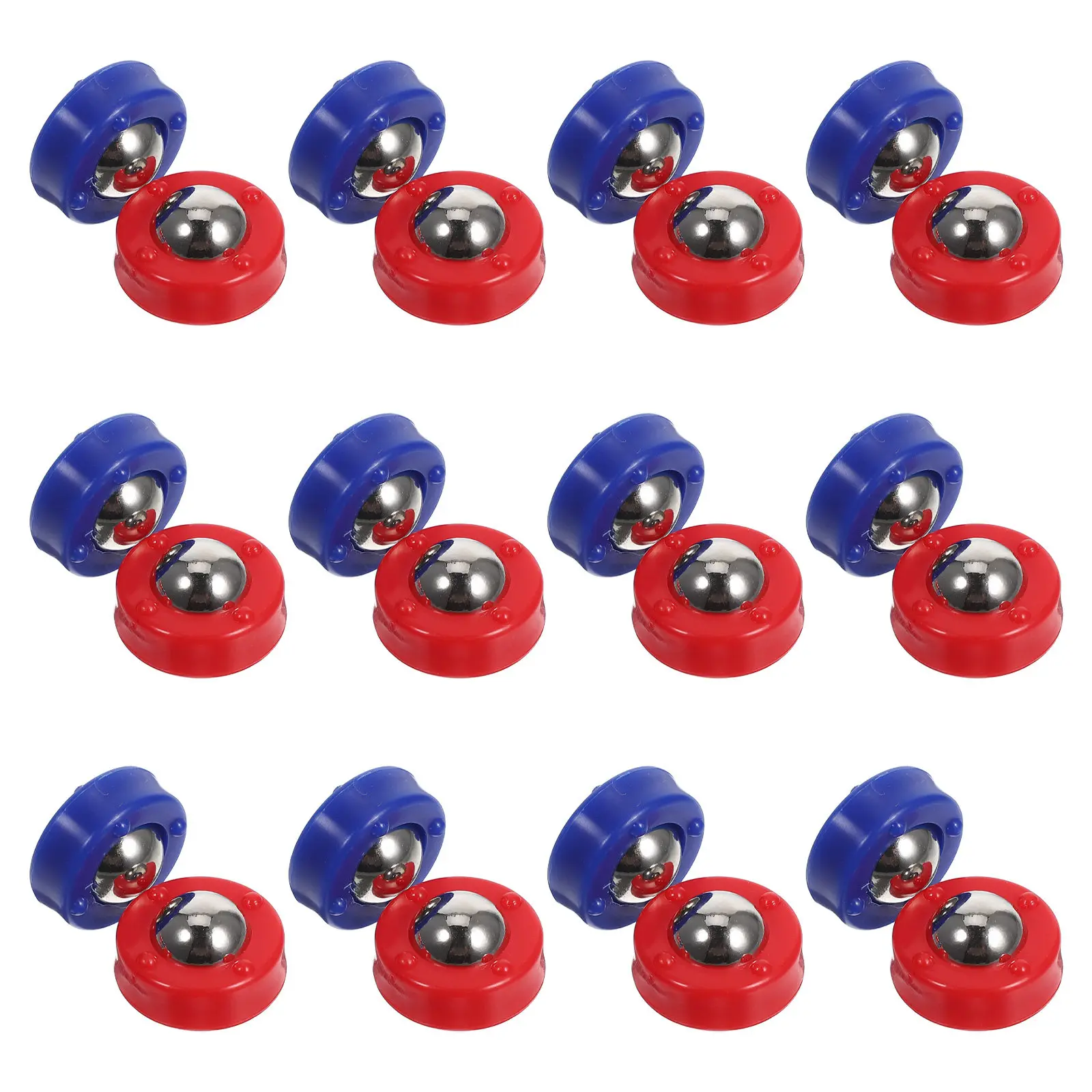 

24Pcs Shuffleboard Pucks Set Plastic Steel Mini Rolling Balls for Tabletop Curling Shuffleboard Bowling Replacement Supplies