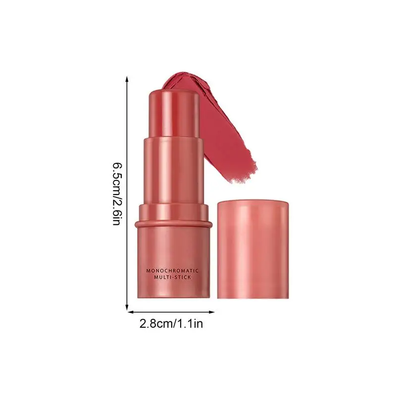 1 Stuks Crème Blush Stick Sterk Gepigmenteerde Stok Blush Langdurige Blush Make-Up Wangen Gezicht En Wenkbrauw Natuurlijke Glow Blush