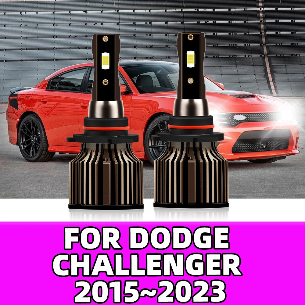 For Dodge Challenger 2015 2016 2017 2018 2019 2020 2021 2022 2023 LED Headlight Bulb CSP 3570 Super Bright Car 9012 HIR2 20000LM