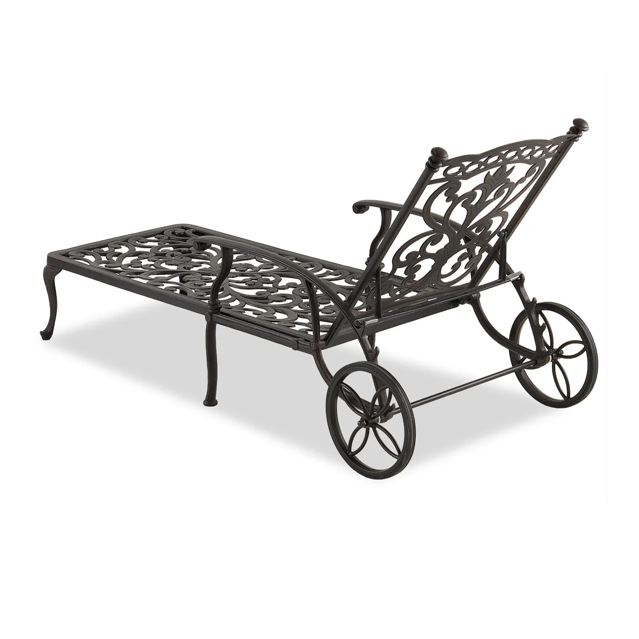 Adjustable back cast aluminum swimming pool sun loungers metal durable beach loungers garden terrace outdoor poolside sun