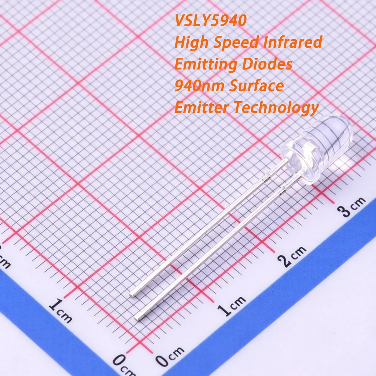 5PCS VSLY5940 940nm 190mW 300 600 900 mW/sr 5100mW/sr 100mA 3° 5V NEW Original Genuine High Speed Infrared Emitting Diodes 940nm